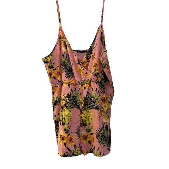 Shein Curve 2XL Womens Floral Print Pink Romper Jumpsuit #V-5-18-10 - Picture 1 of 5